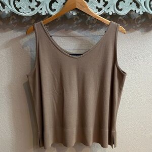 Ming Wang Tan Sleeveless Tank Top